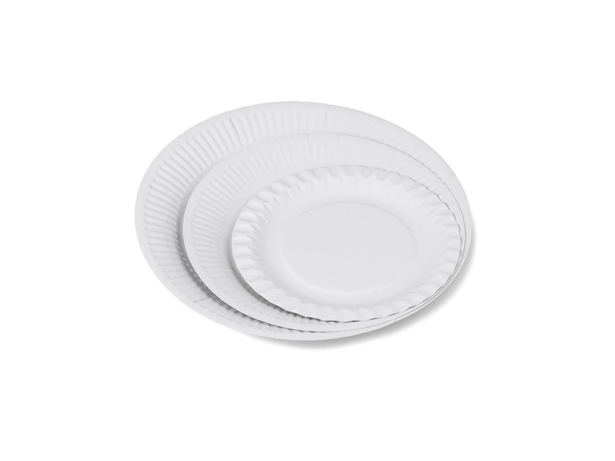 Papierový tanier biely - priemer 15 cm - 002