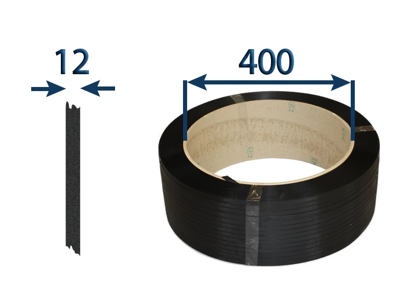Páska viazacia PP šírka 12x0,5 mm návin 3000 m dutinka 400 mm polypropylénová - 001
