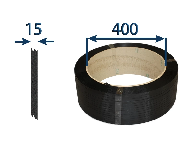 Páska viazacia PP šírka 15x0,65 mm návin 1500 m dutinka 400 mm polypropylénová - 001