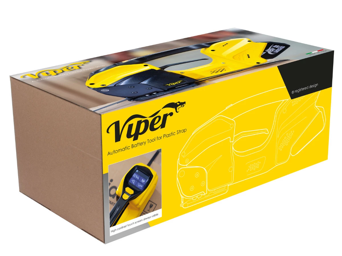 Páskovač akumulátorový VIPER, PP, PET,  šírka 10 - 16 mm (2700 N) - 006