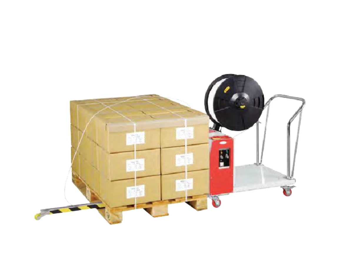 Páskovač paliet TP-502MVB poloautomatický bateriový na PP pásku - 002
