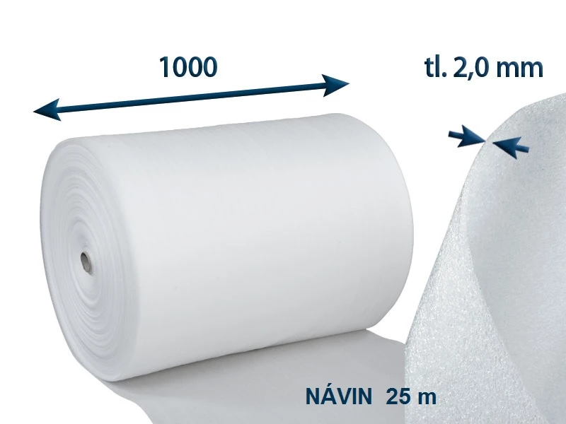 Penový polyetylén 2 mm v kotúči šírky 1000 mm - 001