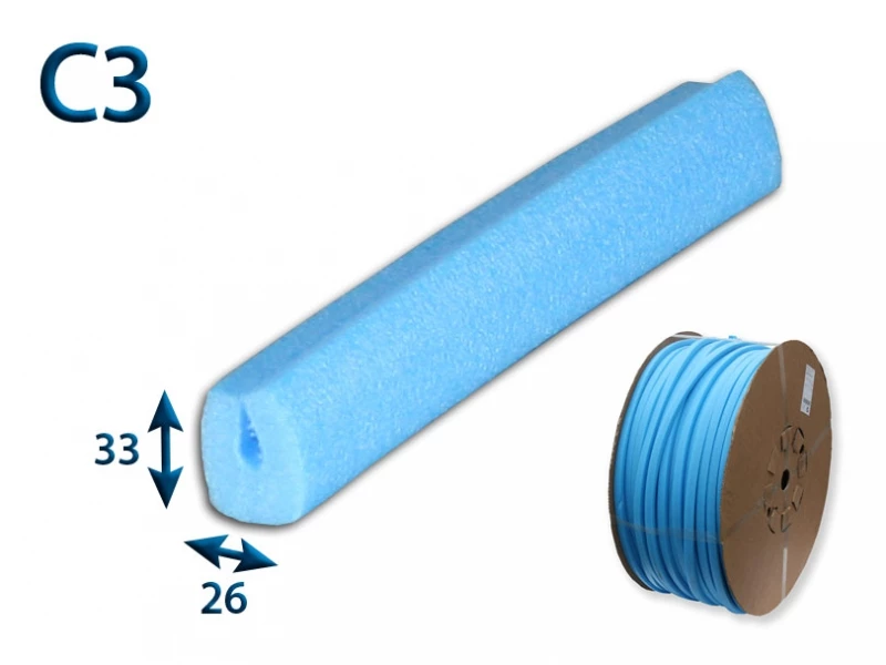 Penový polyetylén Profil C3 (na cievke 400 bm) - 001