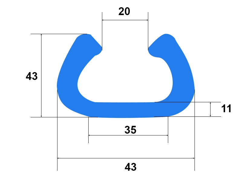 Penový polyetylén Profil   U = 35 ROH 100x100 - 002