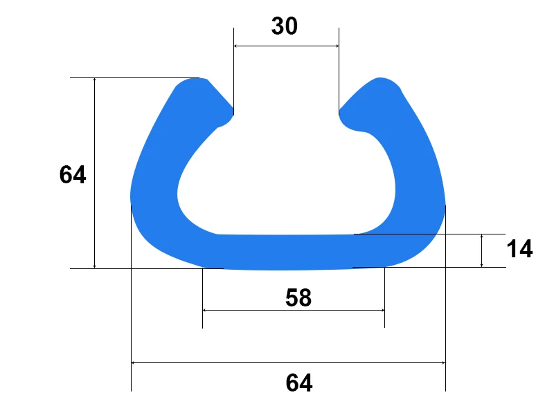 Penový polyetylén Profil   U = 60 ROH 100x100 - 002