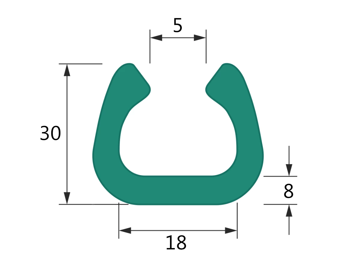 Penový polyetylén Profil U FIX 18 (1ks=2bm) - 001