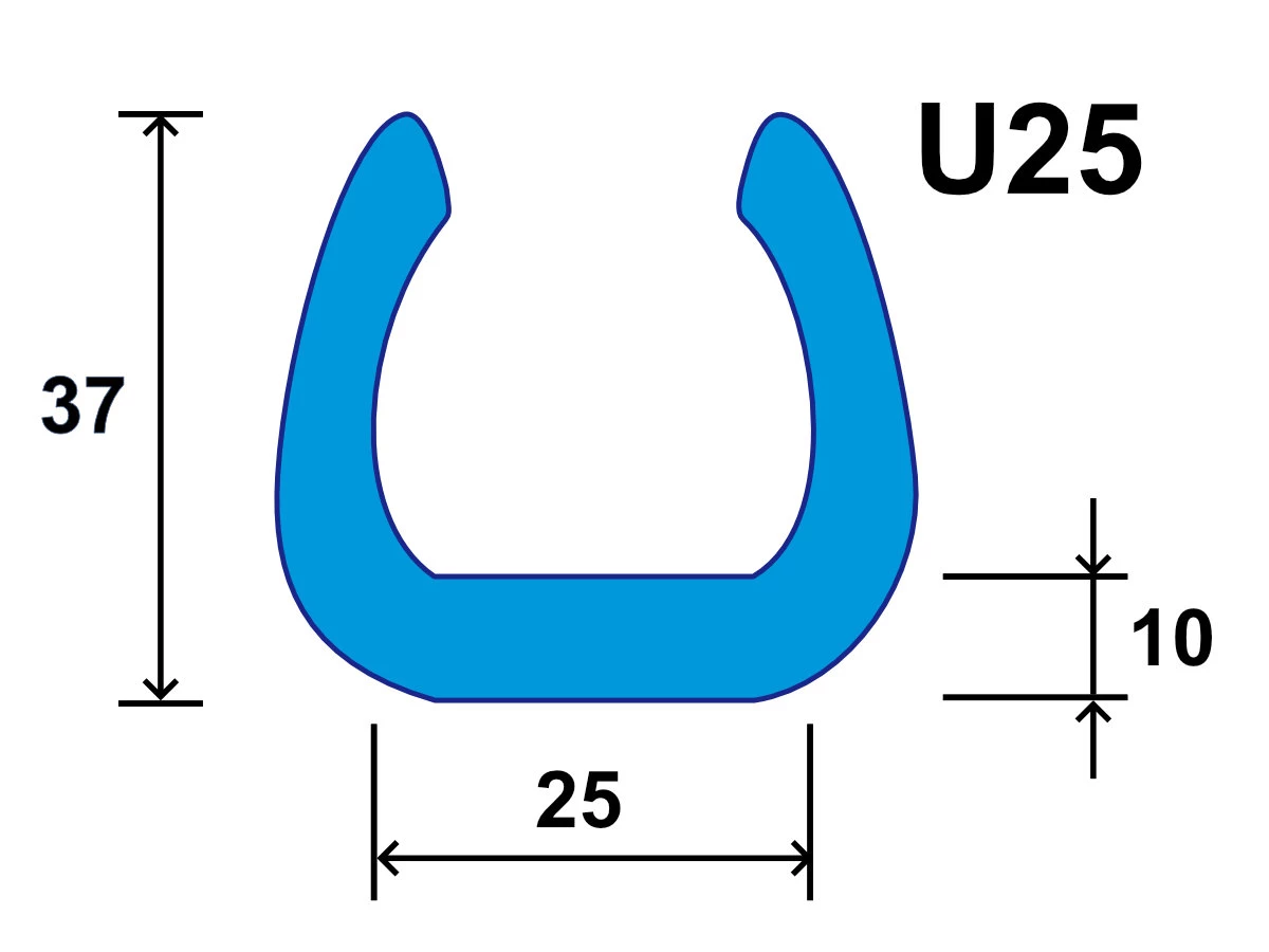 Penový polyetylén Profil U=25 (1ks=2bm) - 001