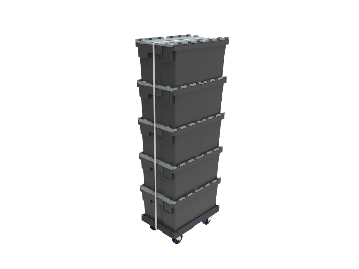 Podvozok pre prepravky s PP kolesami 600x400 nosnosť 300kg - 004