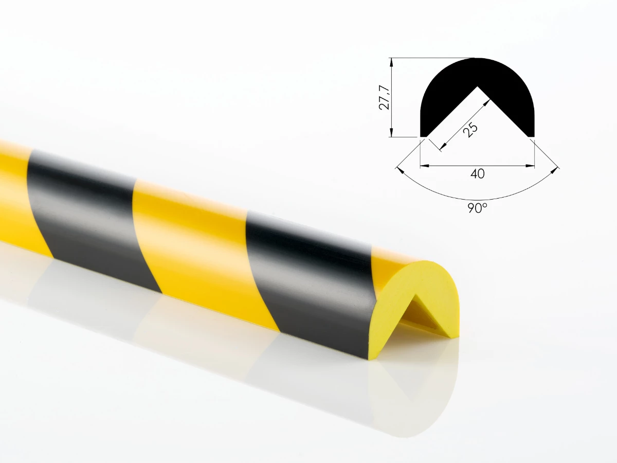 Polyuretanový varovný profil C 40x28 (1ks=1m) - 001