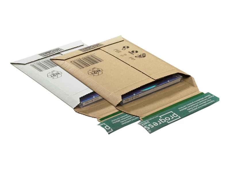 Poštová obálka 1 - 2 CD 127x145x25 mikrovlnná lepenka biela - 002