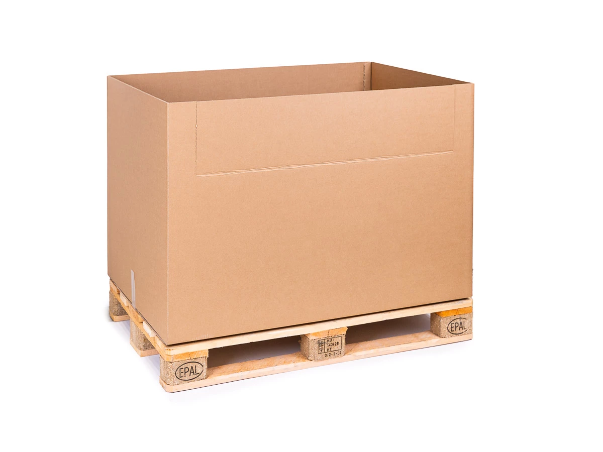 Prepravný EUROBOX  1200x800x800 5VVL s výklopným čelom - 002