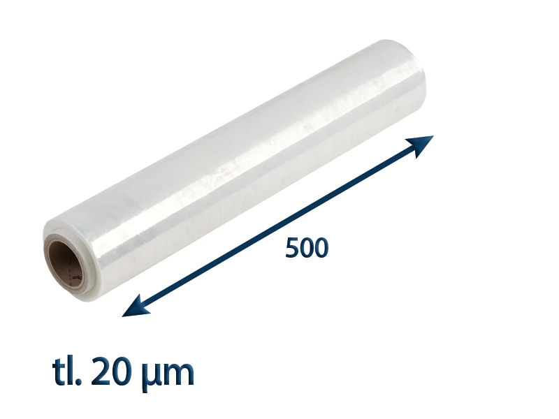 Stretch fólia ručná 500 mm/ 20 µm /182 m prieťažná - 001