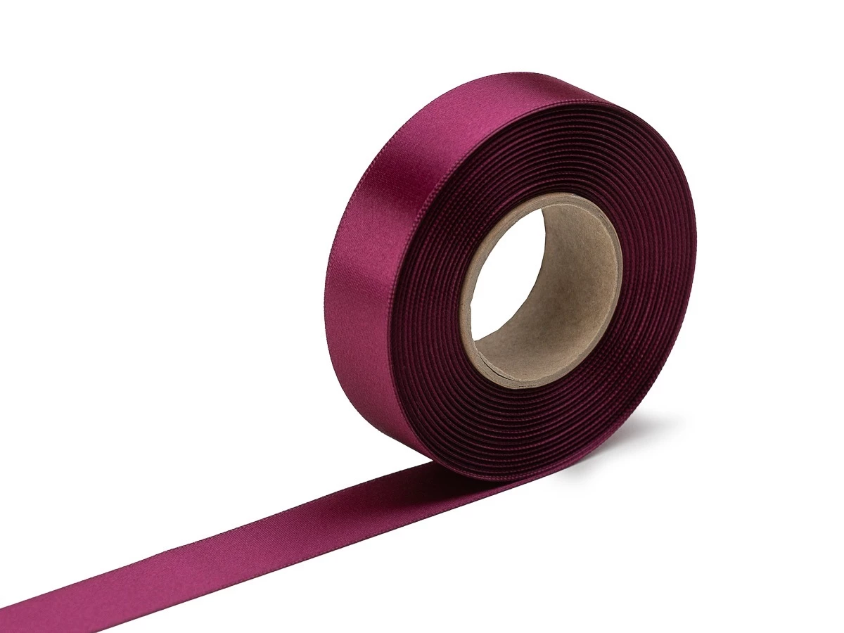 Stuha atlasová bordó, šírka 24 mm - 001