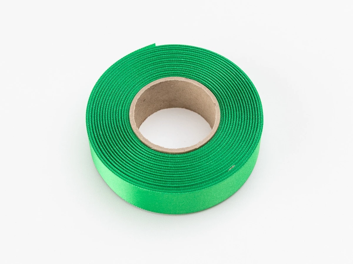 Stuha atlasová zelená, šírka 24 mm - 004