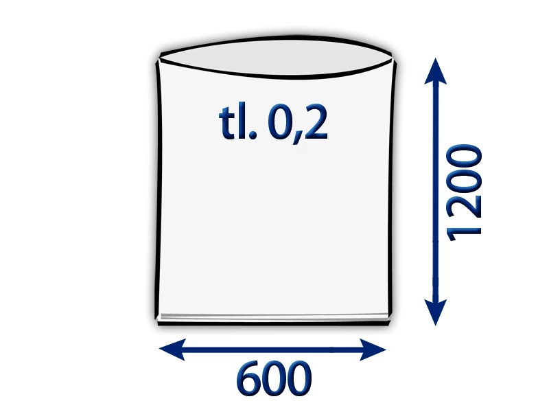 Vrece ploché 600x1200/0,2 polyetylénové - 001