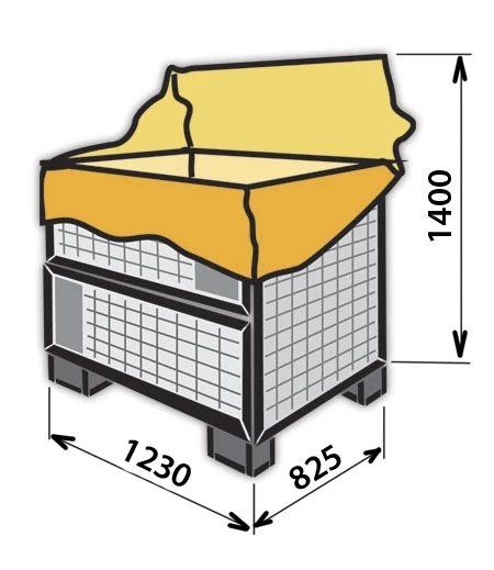 Vrece ZERUST E-S450 1230x825x1400/0,08 s bočnými skladmi - 003