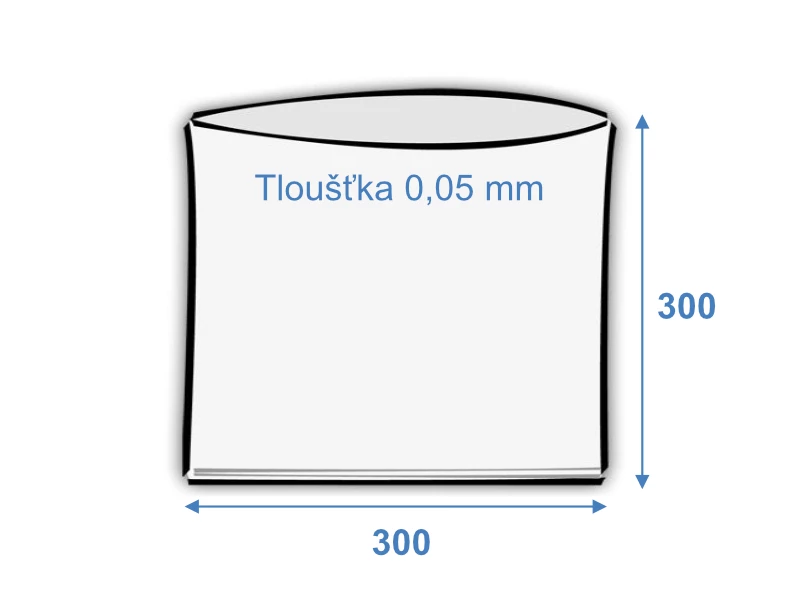 Vrecko ploché 300x300/0,05 polyetylénové - 001