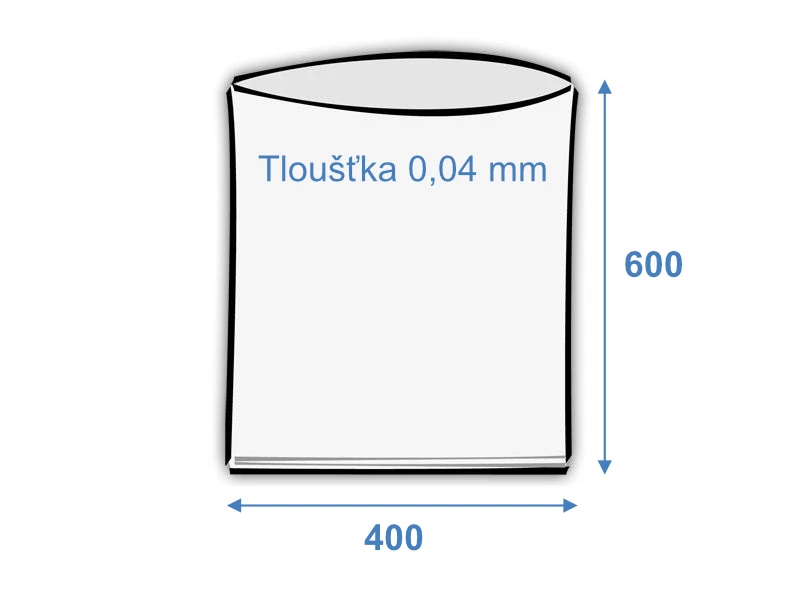 Vrecko ploché 400x600/0,04 polyetylénové - 001