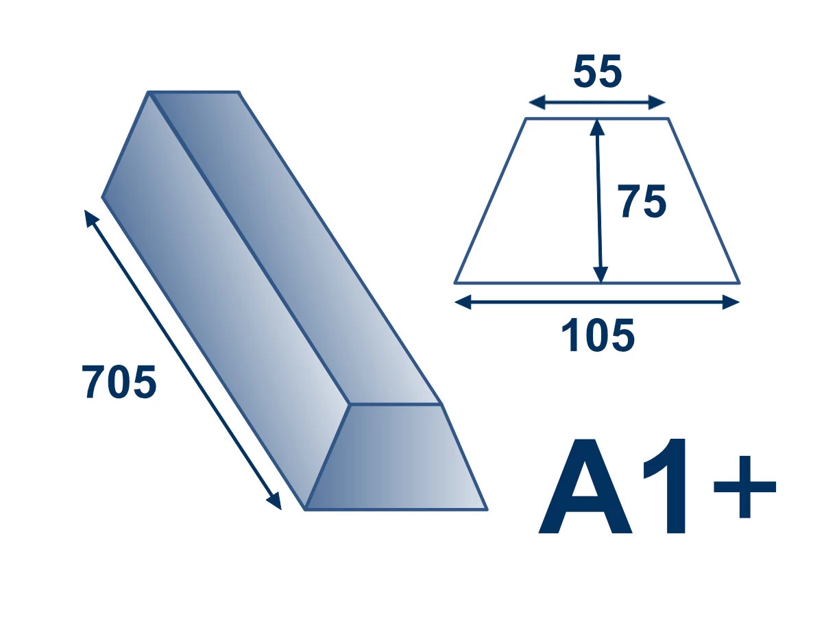 Zásielkový tubus A1+ z vlnitej lepenky - 55 - 105x75x705 - 002