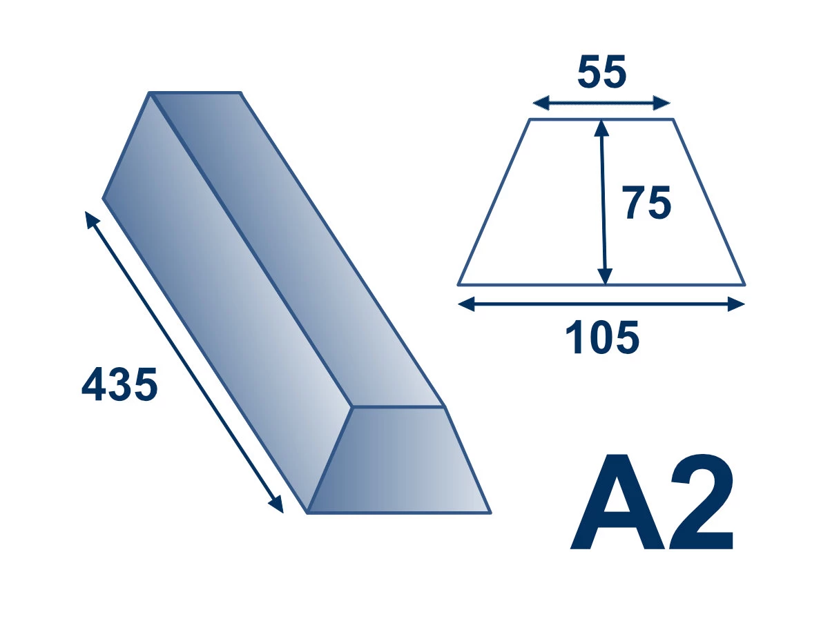 Zásielkový tubus A2 z vlnitej lepenky - 105 - 55x75x435 - 002