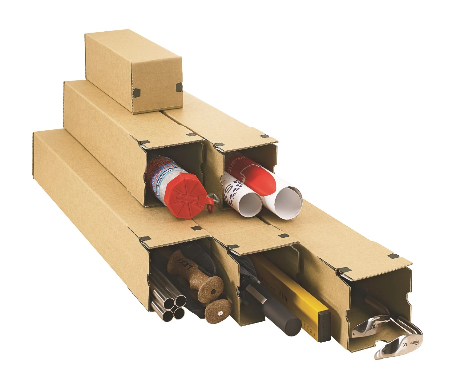 Zásielkový tubus A2 z vlnitej lepenky - 105x105x435 - 004