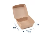 Burger box papierový, 115x115x78 mm