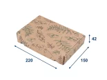 Darčeková krabica s potlačou listov 220x150x42 mm