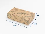 Darčeková krabica s potlačou listov 240x140x60 mm