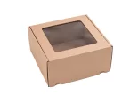 Darčeková krabica s priehľadným vekom 200x200x100