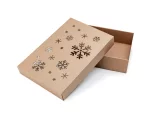 Darčeková krabička dno + veko s laserovým motívom vločiek 340x230x70mm