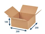 Kartónová krabica 200x200x100 3VVL chlopňová