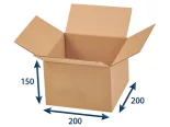 Kartónová krabica 200x200x150 3VVL chlopňová