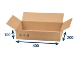 Kartónová krabica 400x200x100 3VVL chlopňová