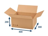Kartónová krabica 400x300x200 3VVL chlopňová