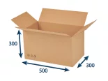Kartónová krabica 500x300x300 3VVL chlopňová