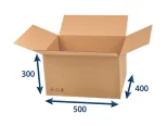 Kartónová krabica 500x400x300 3VVL chlopňová