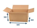 Kartónová krabica 600x400x300 3VVL chlopňová