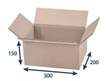 Kartónová krabica chlopňová ECONOMY 5VVL 300x200x150