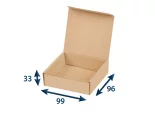 Minikrabica/krabička 93x93x30 3VVL hnedá