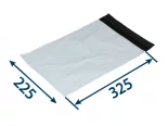 Obálka plastová samolepiaca bielo-čierna 225x325, hr. 0,06 (80% podiel recyklátu)