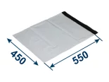 Obálka plastová samolepiaca bielo-čierna 450x550, hr. 0,06 (80% podiel recyklátu)