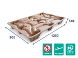 Paleta drevená lisovaná 1200x800mm, nosnosť 1500kg