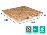 Paleta lisovaná INKA F11 - 1140x1140x135 (container) - nosnosť 900 kg