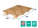 Paleta lisovaná INKA F64 - 800x600x120 - nosnosť 500 kg