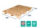 Paleta lisovaná INKA F8LF 5 - 1200x800x125 - nosnosť 600 kg