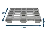 Paleta plastová 1200x800x145 - nosnosť 1000 kg