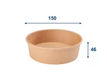 Papierová miska 500 ml, priemer 150 mm
