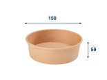 Papierová miska 750 ml, priemer 150 mm