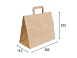 Papierová taška 320x160x270 na menuboxy, ploché držadlá
