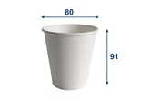 Papierový pohár biely 280 ml, priemer 80 mm (0,2 L/8 oz)